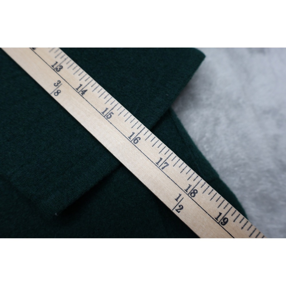 Topo Designs Sweater Women Medium Green Global Wrap Wool Blend Open Front Modern - Picture 8 of 10